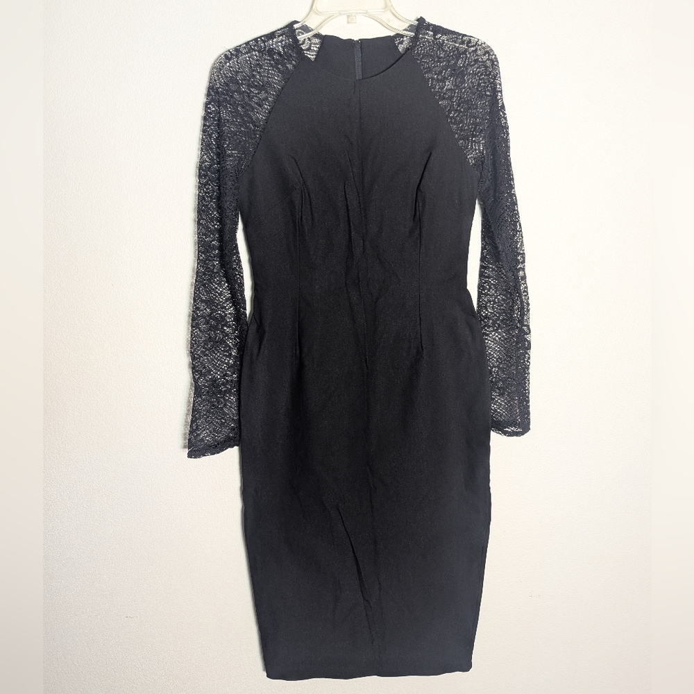 Vesper Womens Dress Bodycon Black Lace Whimsigoth Witchy Wednesday Halloween 12